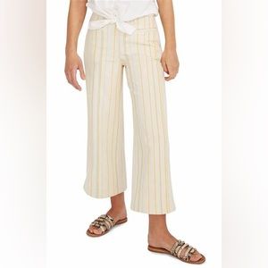 Madewell Emmet wide leg crop pants in stripe